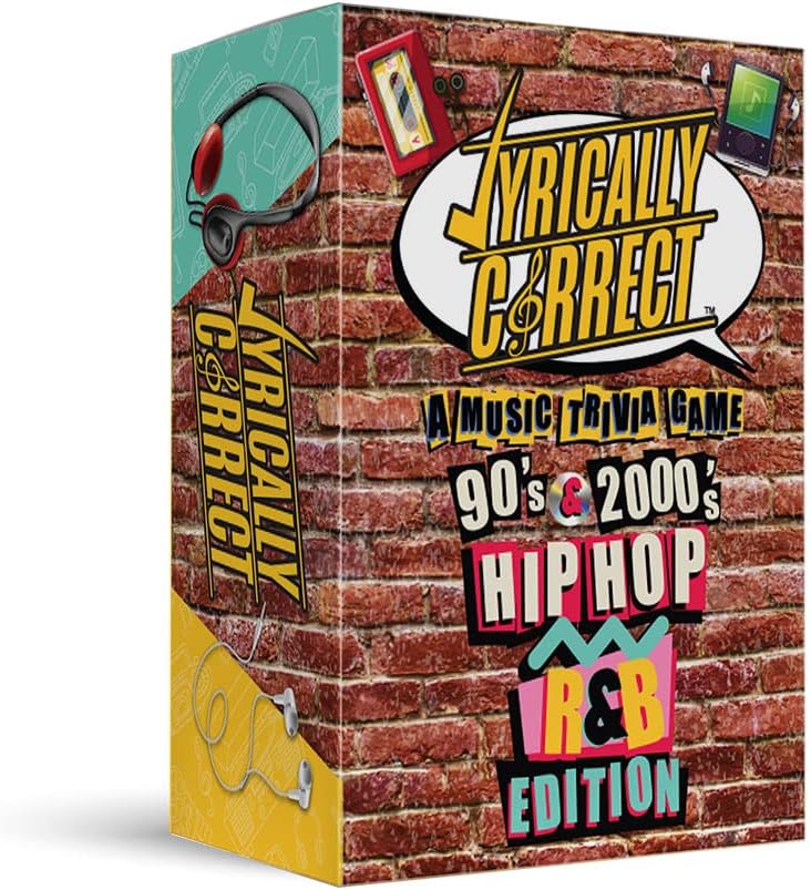 Lyrically Correct Store لعبة بطاقات تريفيا موسيقى التسعينات والألفينات - إصدار الهيب هوب و R&B - تحدي إكمال الكلمات - Image 1